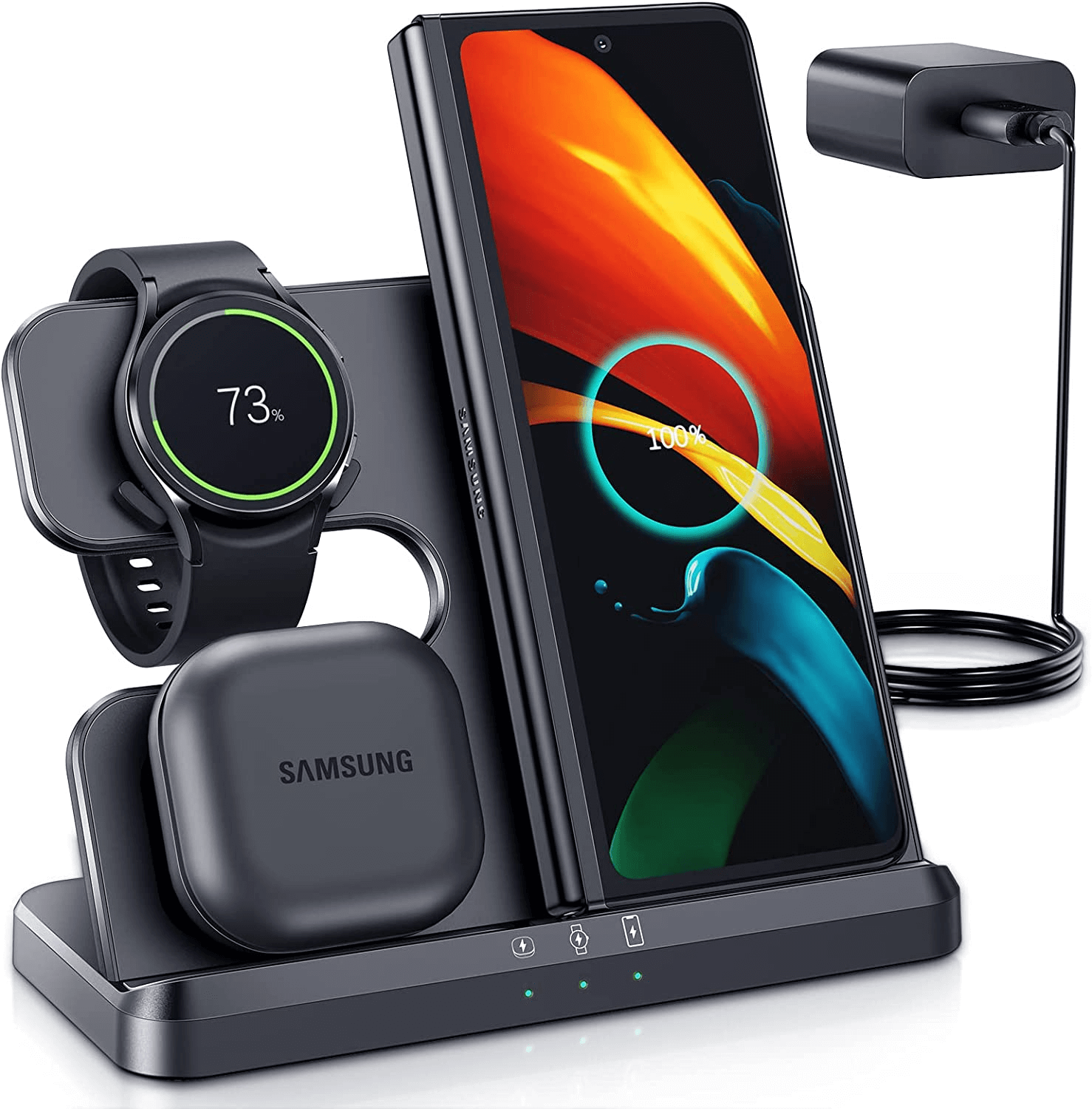 3 in 1 Wireless Charging Station - for Samsung Devices