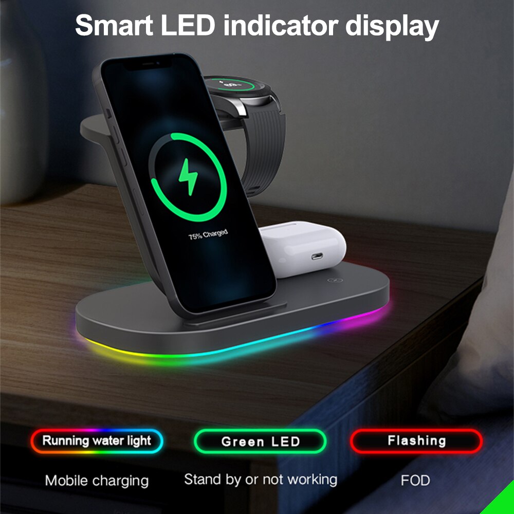 Smart Pro 3 in 1 Wireless Charging Station - for Samsung Devices