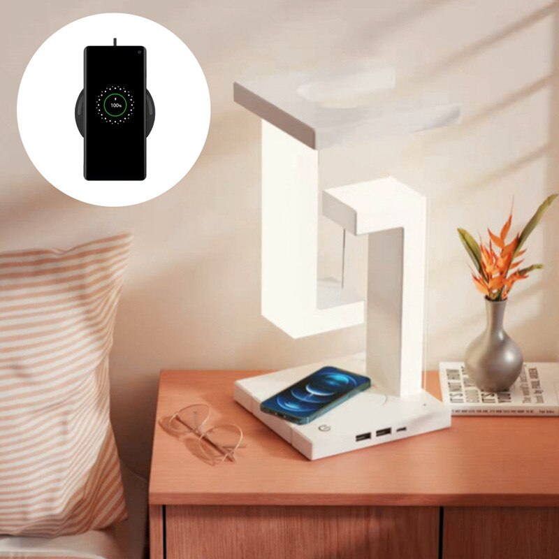 Led Table Lamp With Wireless Charger - Firenze