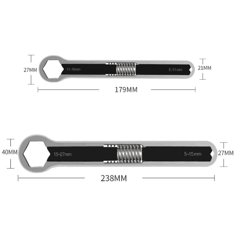 Adjustable Double Wrench - Professional Work