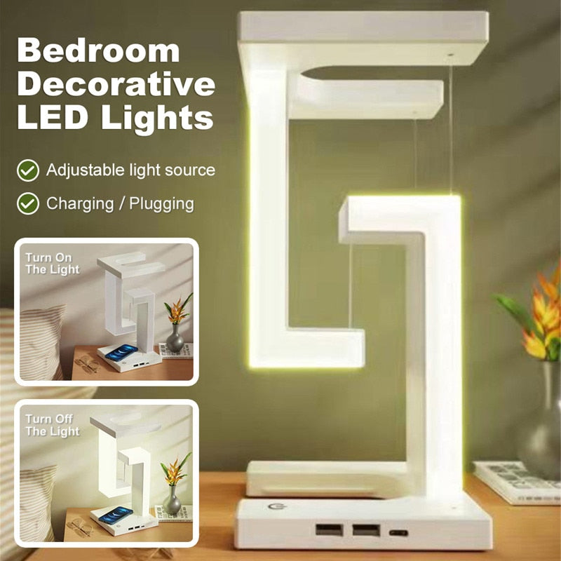 Led Table Lamp With Wireless Charger - Firenze